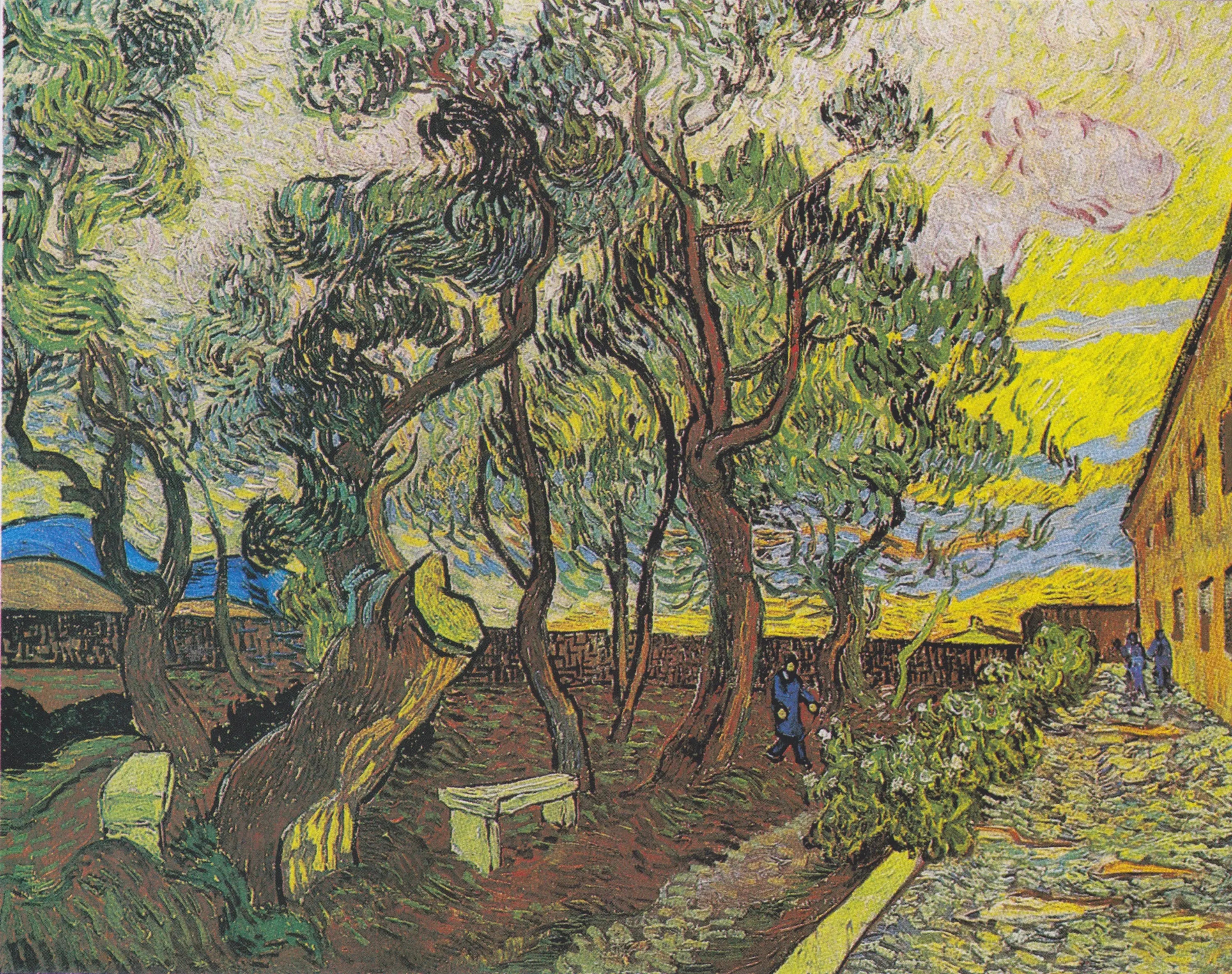 Reproduction du tableau « Jardin de l'hôpital Saint-Paul à Saint-Rémy - Vincent van Gogh » par Alpha Reproduction en peinture à l’huile