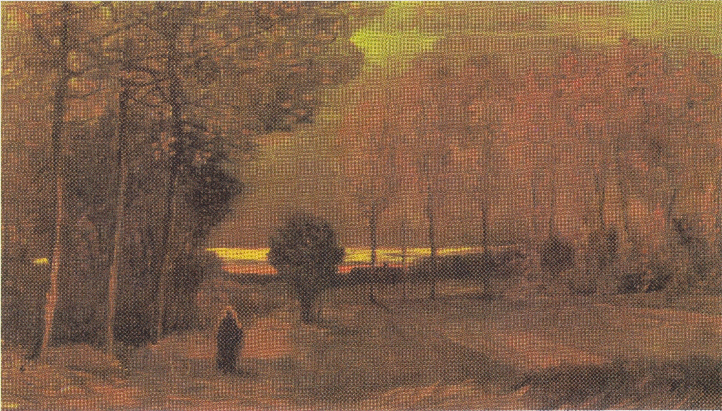 Reproduction du tableau « Paysage d'automne au crépuscule - Vincent van Gogh » par Alpha Reproduction en peinture à l’huile