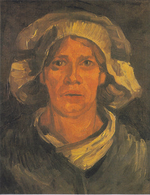 Testa di contadina con berretto bianco - Vincent van Gogh