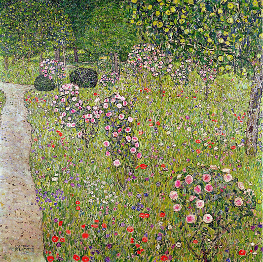 🌸 Frutteto con Rose – Gustav Klimt (circa 1912)