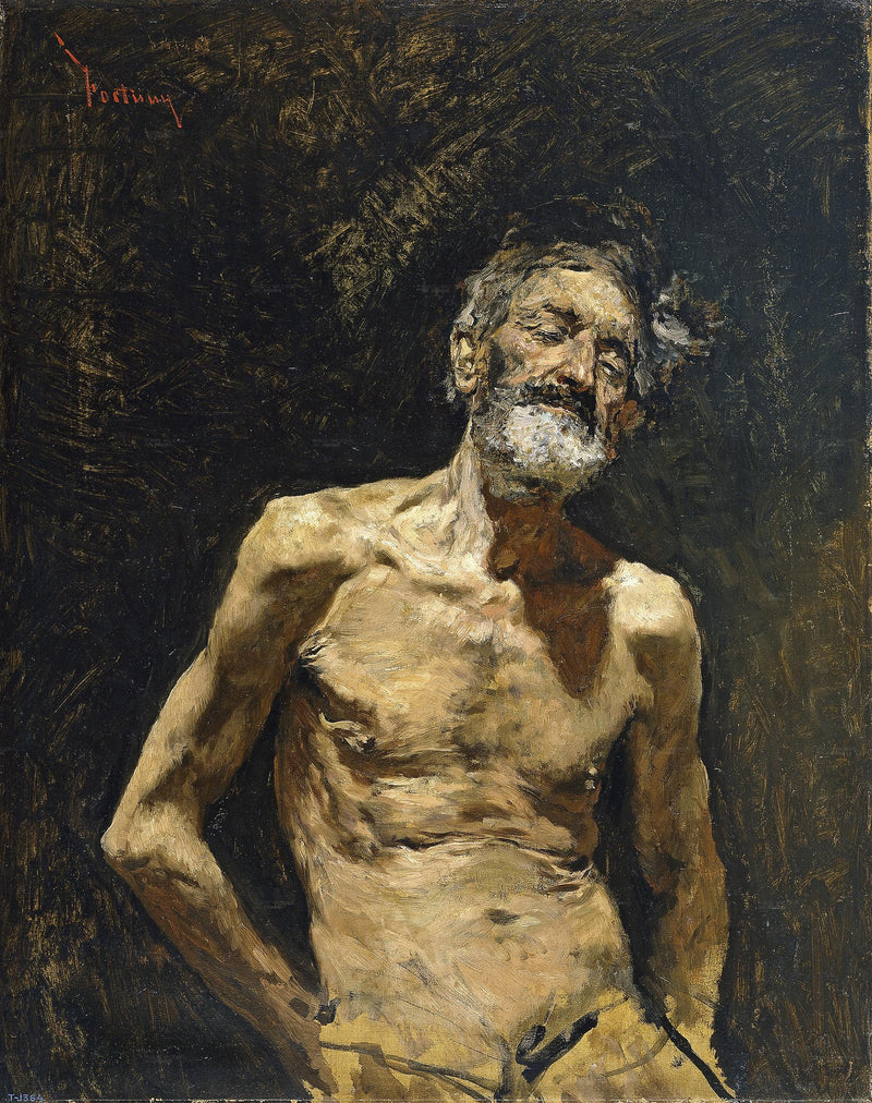Vieil Homme nu au soleil - Mariano Fortuny Marsal
