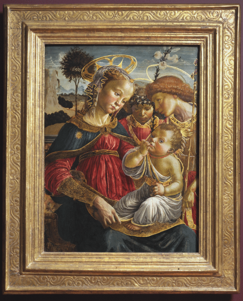 La Vergine, san Giovanni Battista e un angelo adorante il Bambino Gesù - Sandro Botticelli