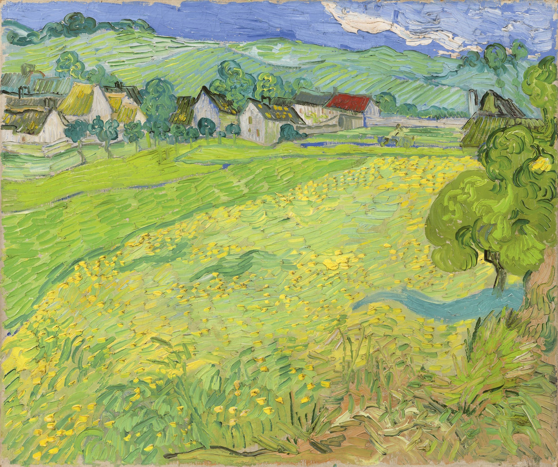 Reproduction du tableau « Les Vessenots à Auvers - Vincent van Gogh » par Alpha Reproduction en peinture à l’huile