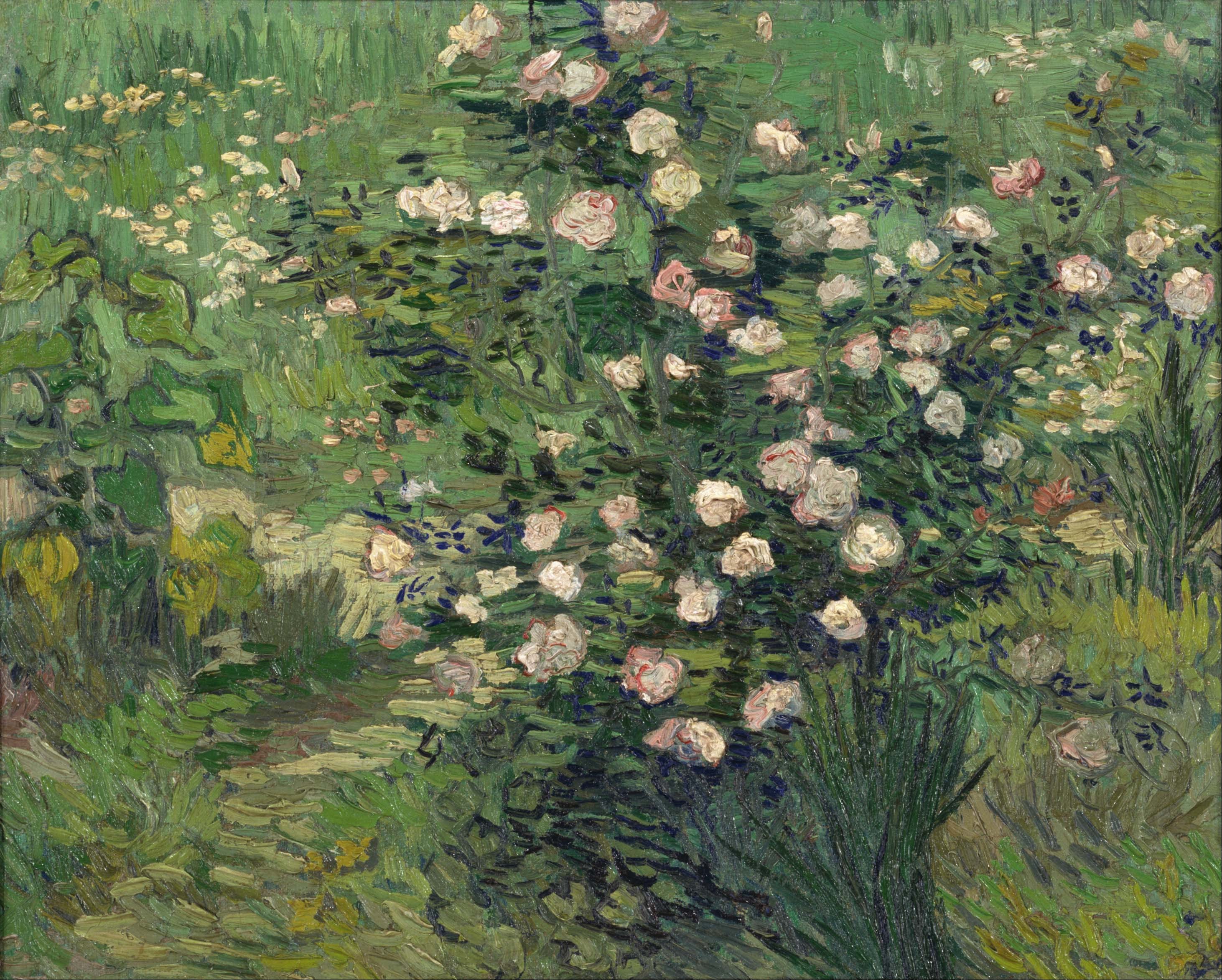 Reproduction du tableau « Roses - Vincent van Gogh » par Alpha Reproduction en peinture à l’huile