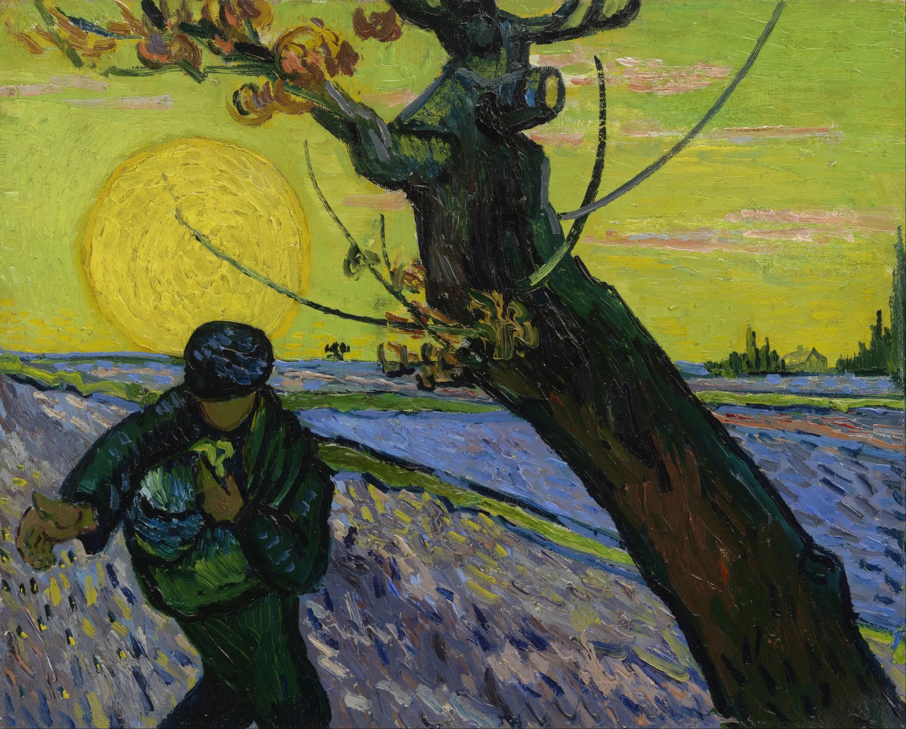 Reproduction du tableau « Le Semeur III (version 2) - Vincent van Gogh » par Alpha Reproduction en peinture à l’huile