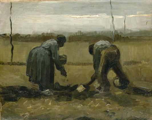 Reproduction du tableau « Travail des champs - Vincent van Gogh » par Alpha Reproduction en peinture à l’huile