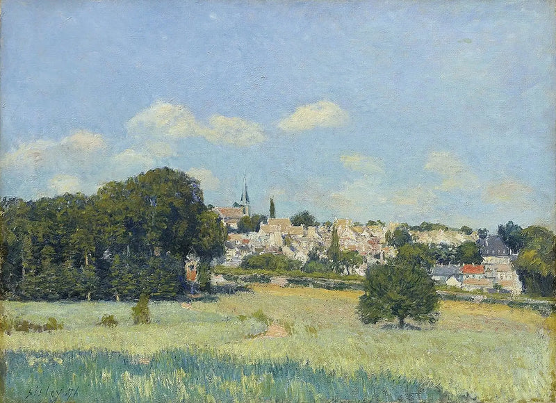 Vista di Marly-le-Roi sotto il sole - Alfred Sisley