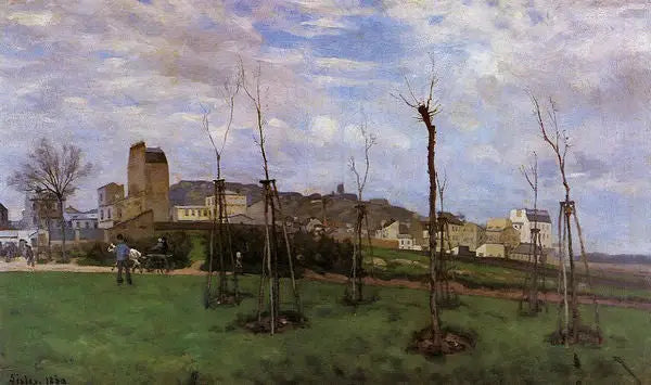 Reproduction du tableau « Vue de Montmartre, depuis la Cité des Fleurs aux Batignolles - Alfred Sisley » par Alpha Reproduction en peinture à l’huile