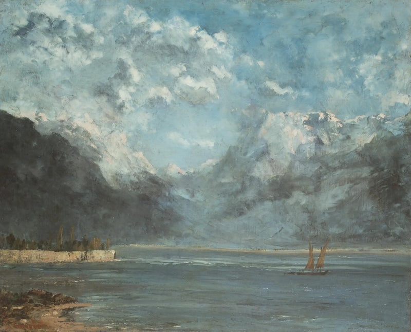 Vista del lago di Ginevra - Gustave Courbet