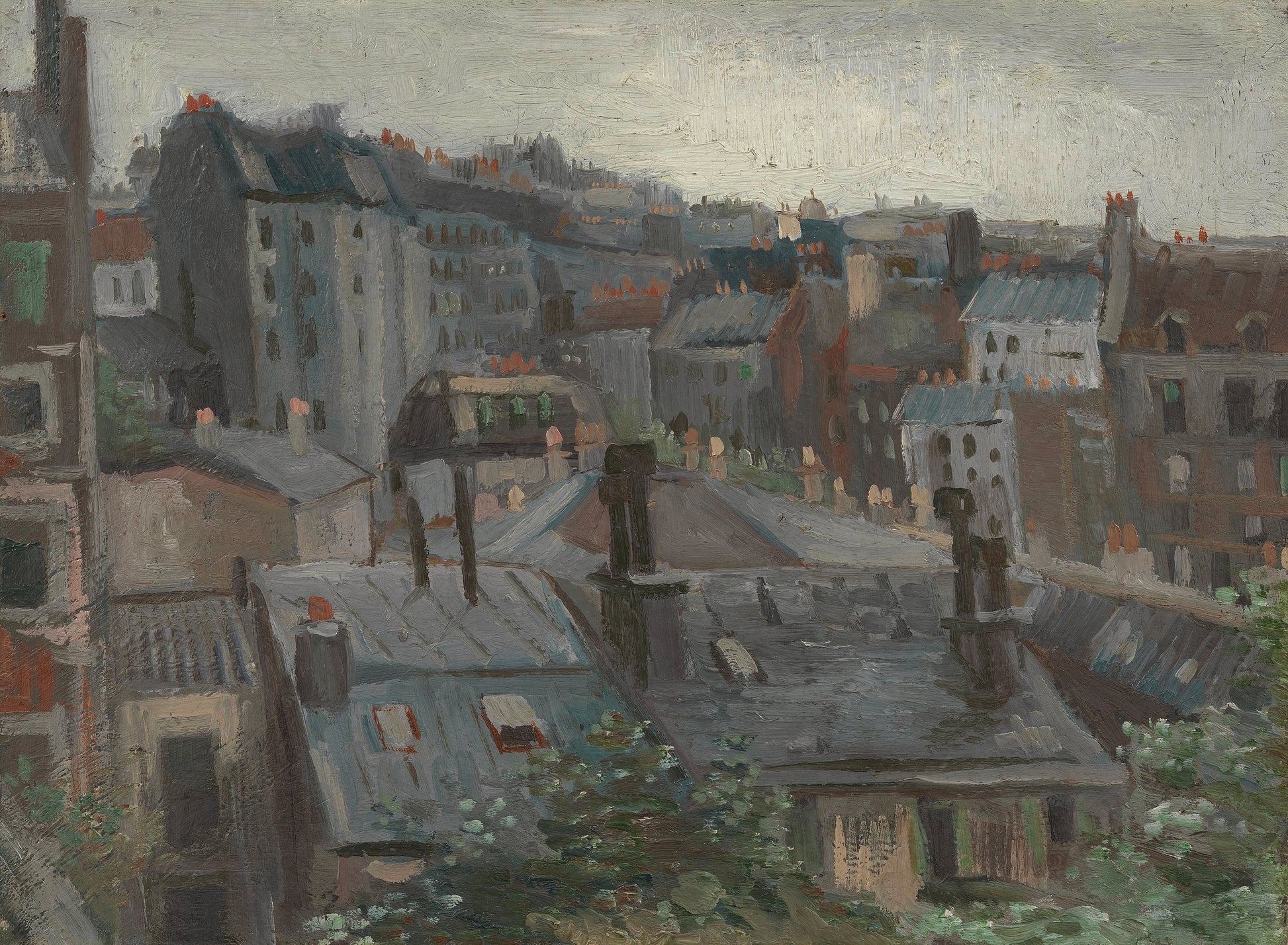Reproduction du tableau « Vue depuis l'atelier de Vincent - Vincent van Gogh » par Alpha Reproduction en peinture à l’huile