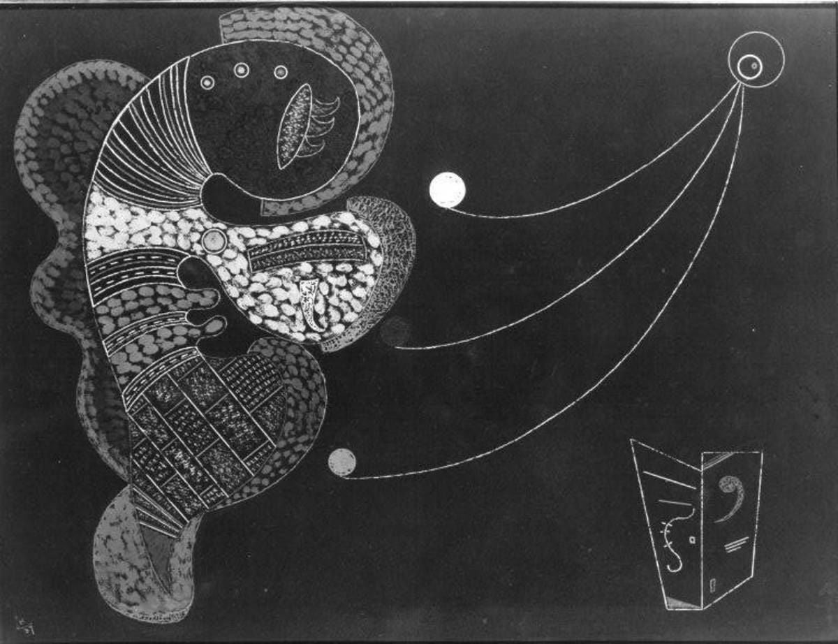 Reproduction du tableau « Le gros et le maigre - Vassily Kandinsky » par Alpha Reproduction en peinture à l’huile