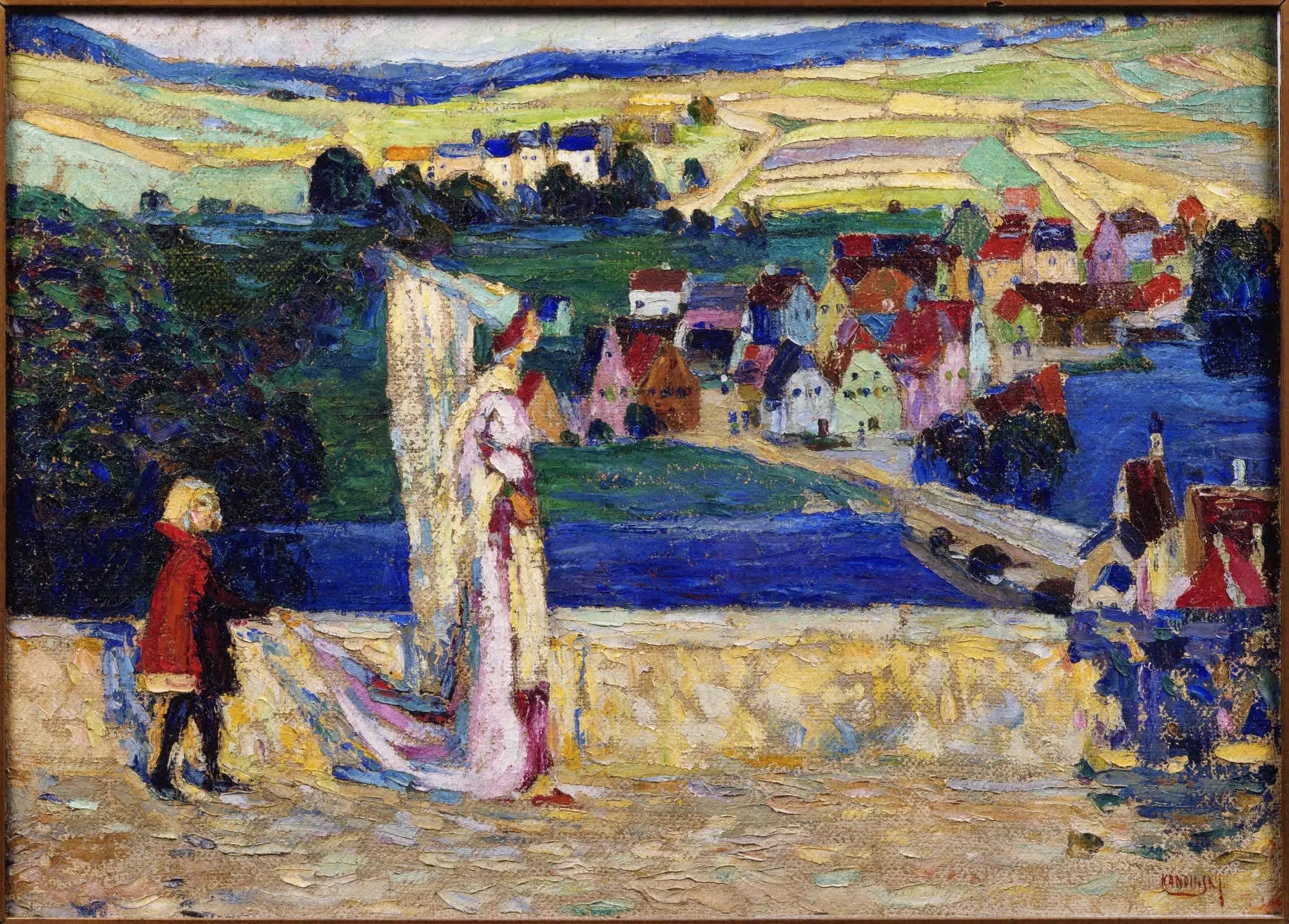 Reproduction du tableau « Promenade (Croquis) - Vassily Kandinsky » par Alpha Reproduction en peinture à l’huile