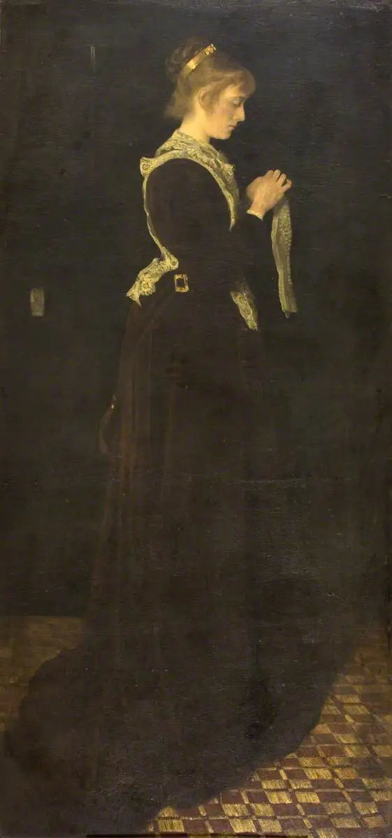Reproduction du tableau « La couturière - James Abbott McNeill Whistler » par Alpha Reproduction en peinture à l’huile