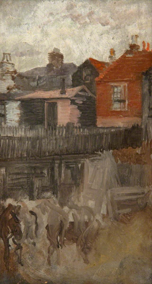 Reproduction du tableau « La Petite Maison rouge vers 1881 - James Abbott McNeill Whistler » par Alpha Reproduction en peinture à l’huile