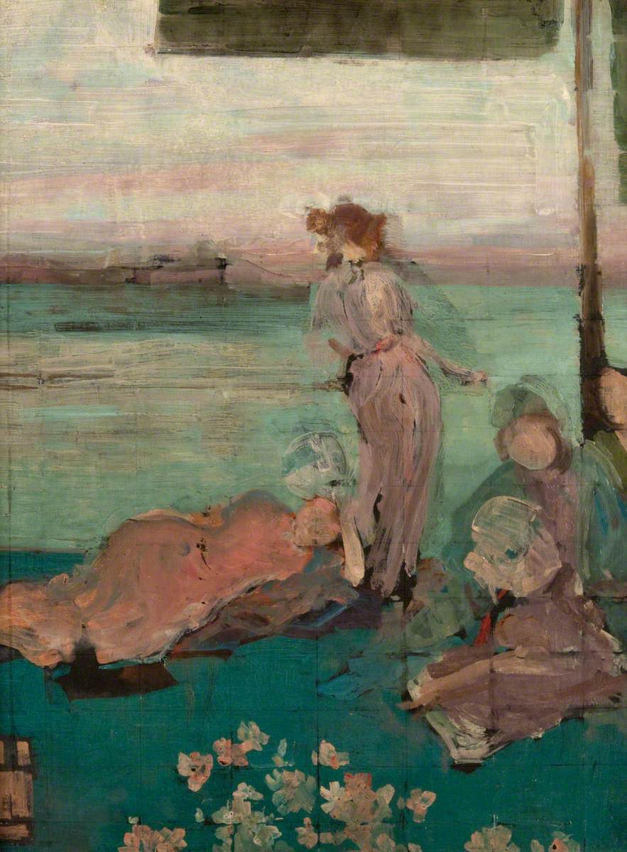 Reproduction du tableau « Esquisse pour « Le Balcon » - James Abbott McNeill Whistler » par Alpha Reproduction en peinture à l’huile
