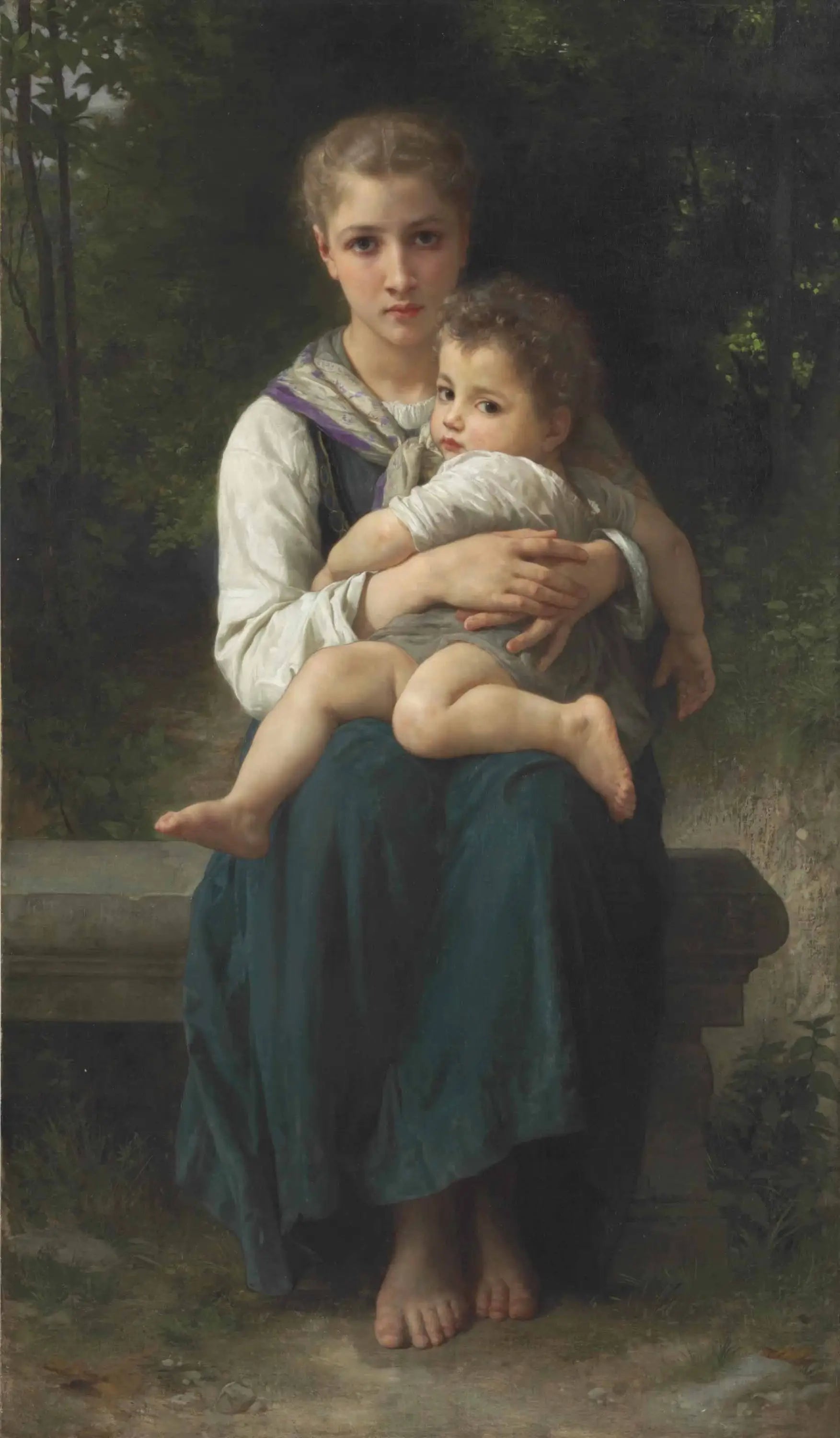 Reproduction du tableau « Les deux sœurs - Bouguereau » par Alpha Reproduction en peinture à l’huile