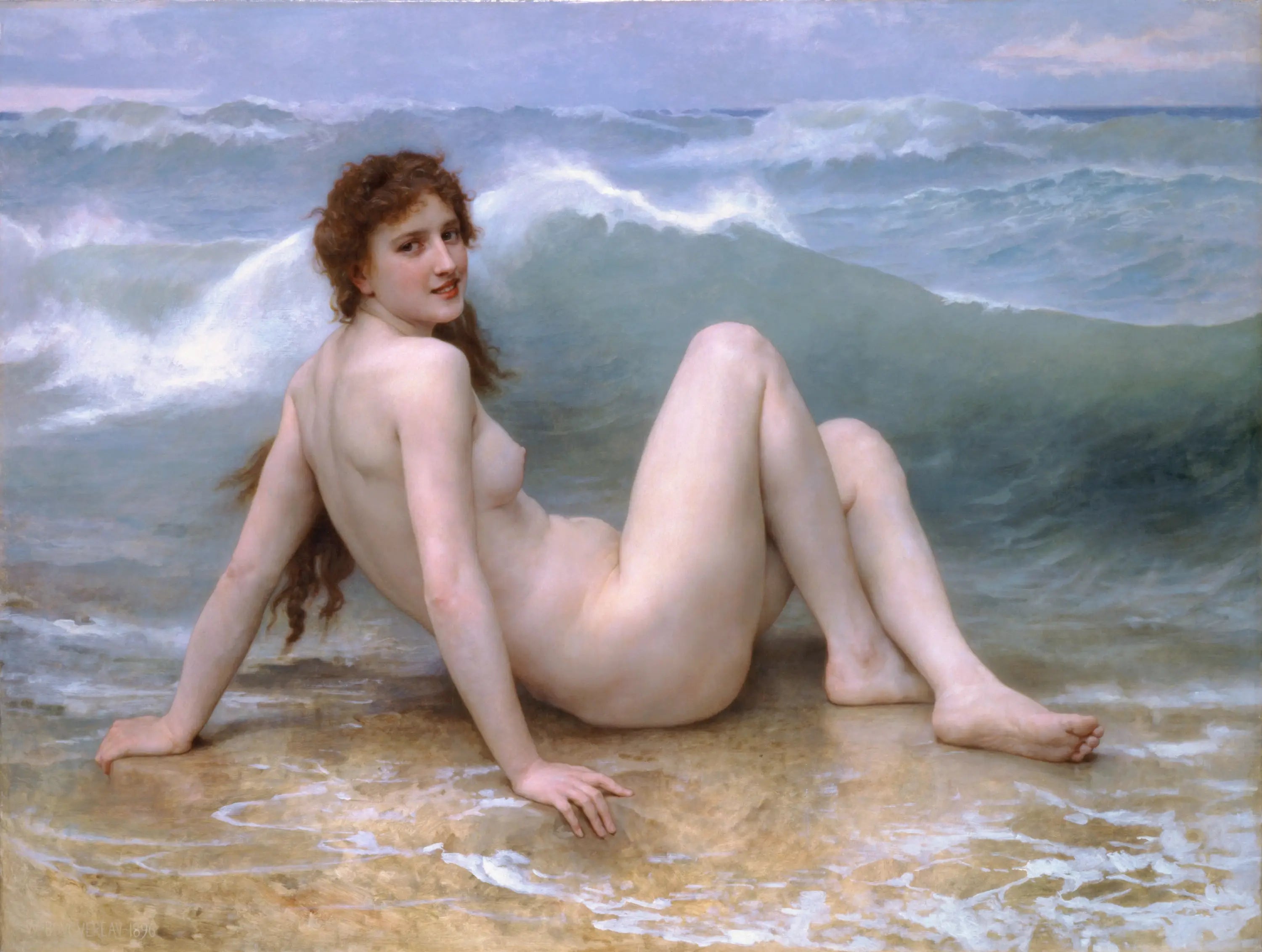 Reproduction du tableau « La Vague - Bouguereau » par Alpha Reproduction en peinture à l’huile