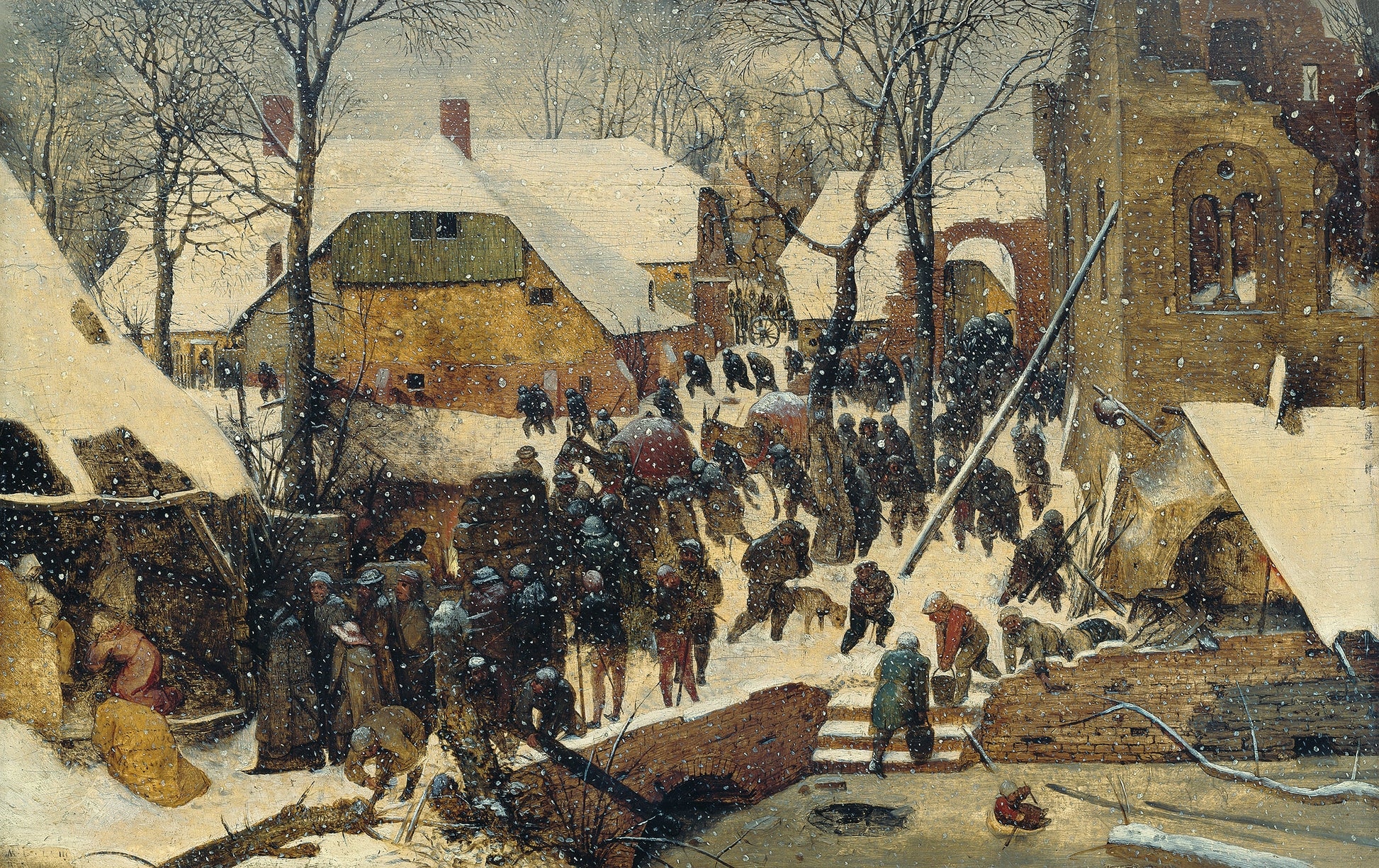 L'Adorazione dei Magi in un paesaggio invernale - Pieter Brueghel il Vecchio