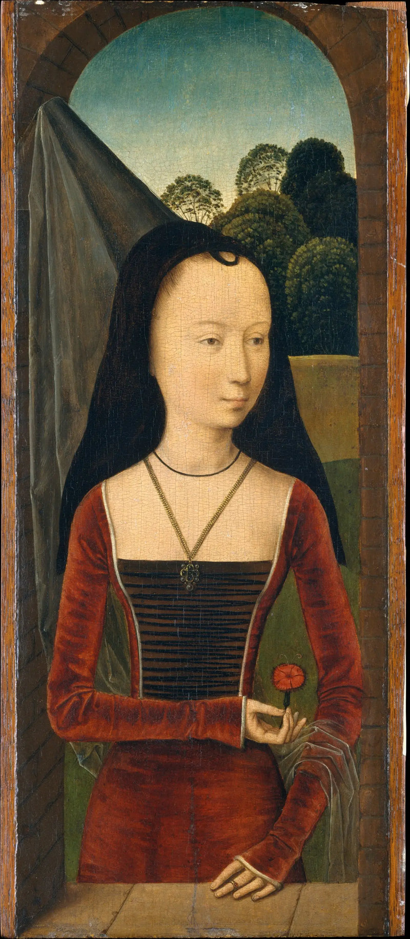 Giovane donna con una rosa - Hans Memling