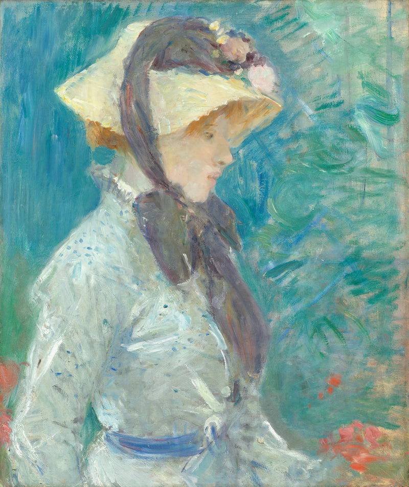 Giovane donna con cappello di paglia - Berthe Morisot
