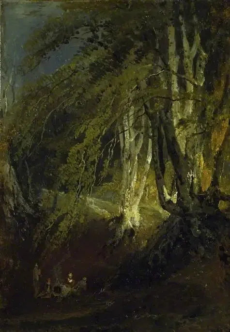 Un Faggio con Gitani attorno a un Fuoco da Campo - J. M. W. Turner