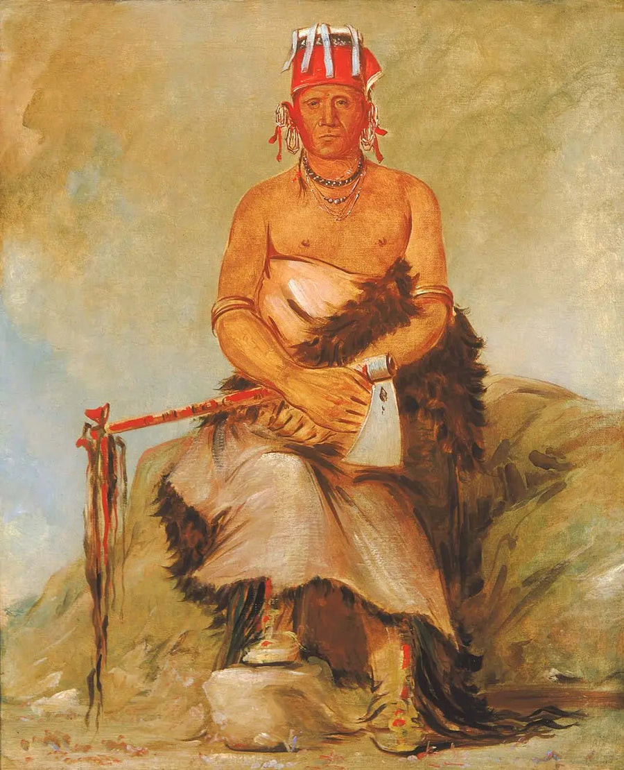 A'h-sha-la-cóots-ah, macchia di bellezza sulla fronte, capo dei repubblicani Pawnee - George Catlin