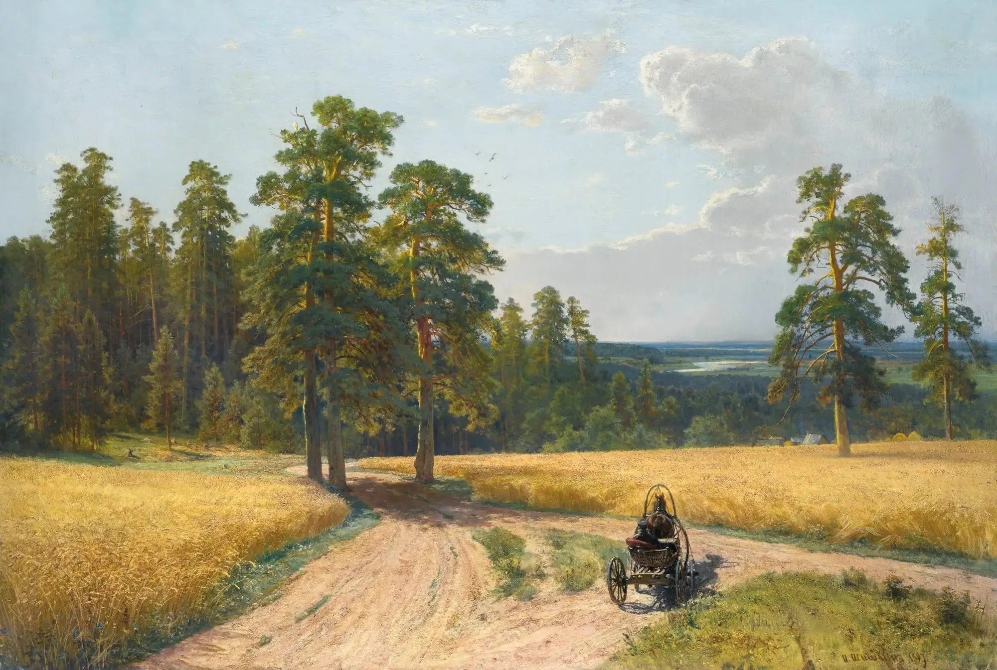 À l'orée de la forêt de pins - Ivan Chichkine image 1 reproduction de peinture à l’huile
