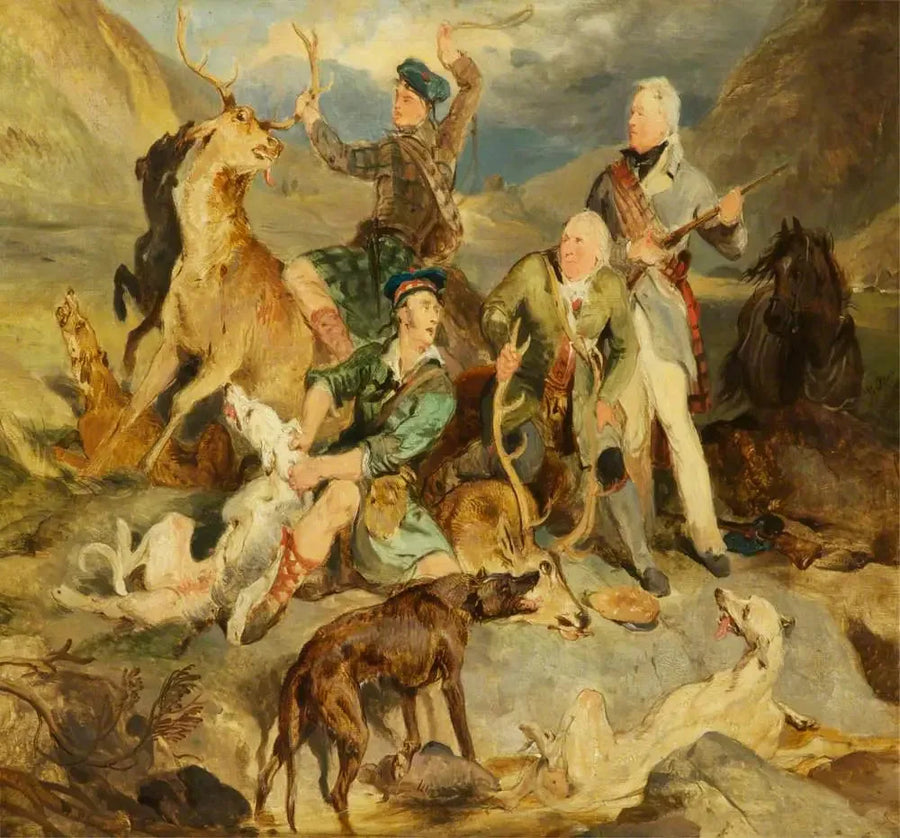 Alla conquista del cervo : Il duca d'Atholl con i cacciatori - Edwin Henry Landseer