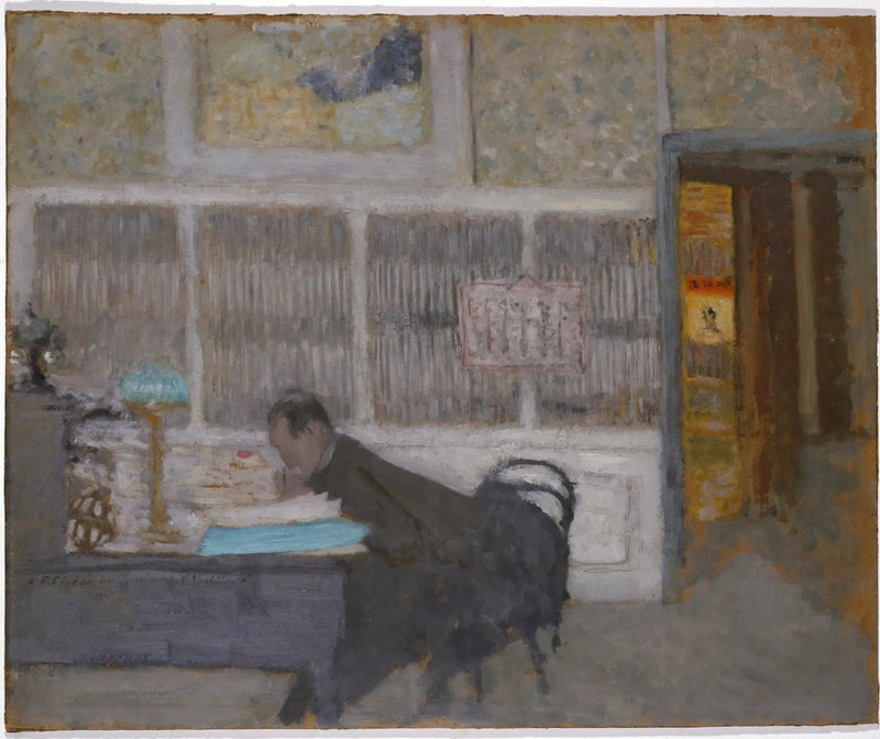Alla revue blanche (Ritratto di Félix Fénéon). - Édouard Vuillard
