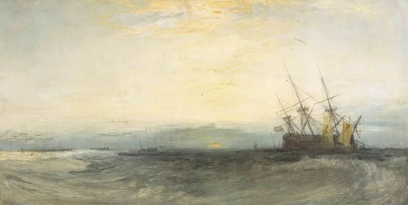 Una nave arenata, Yarmouth; Studio campione - J. M. W. Turner