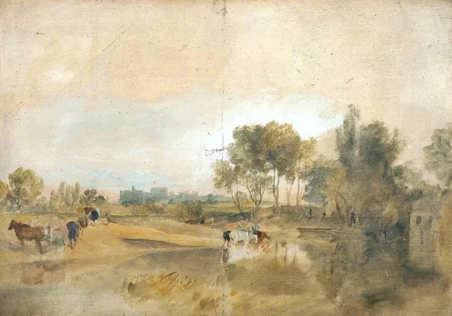 Un Ramo del Tamigi con il Castello di Windsor in lontananza - J. M. W. Turner