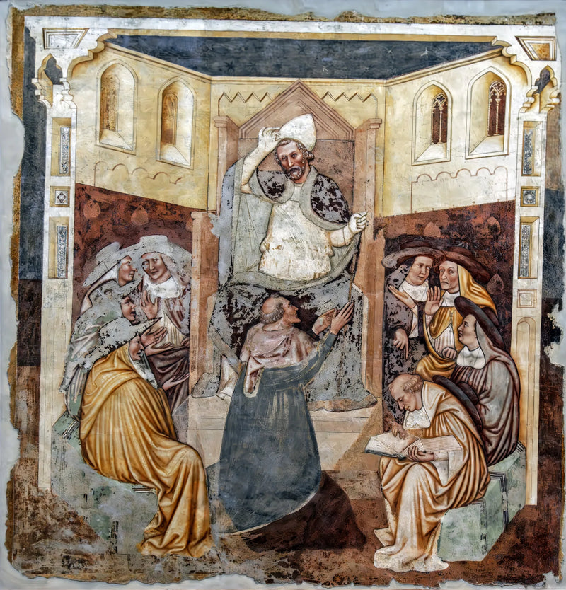 Abdicazione del papa (Storie di santa Ursula) - Tomaso da Modena