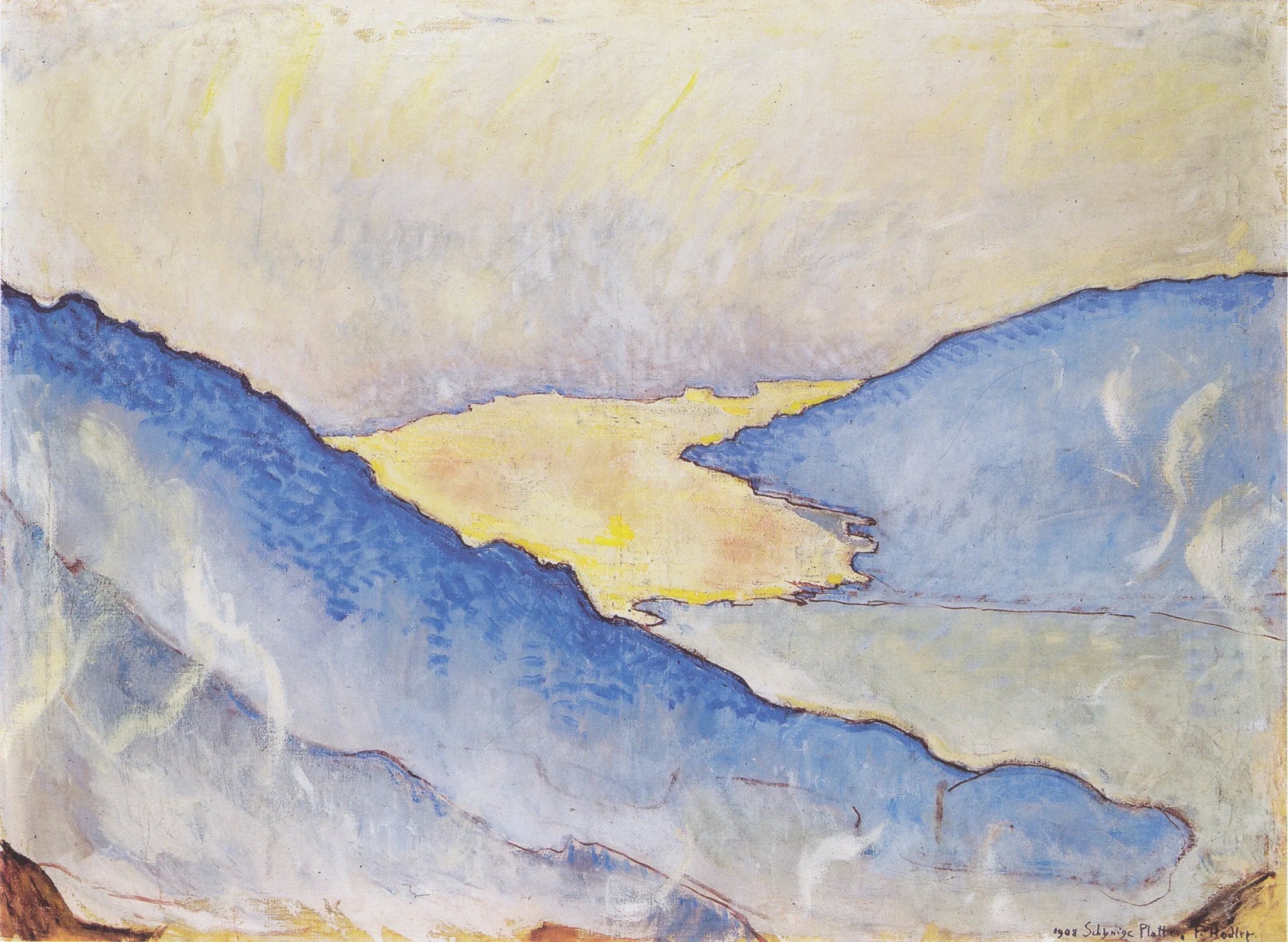 Abendnebel am Thunersee - Ferdinand Hodler image 1 reproduction d’œuvre d’art à l’huile