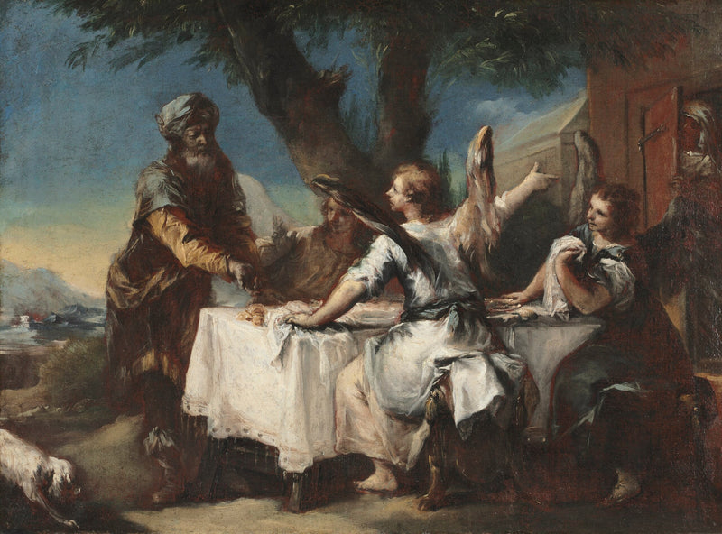Abraham accoglie i tre angeli - Francesco Guardi