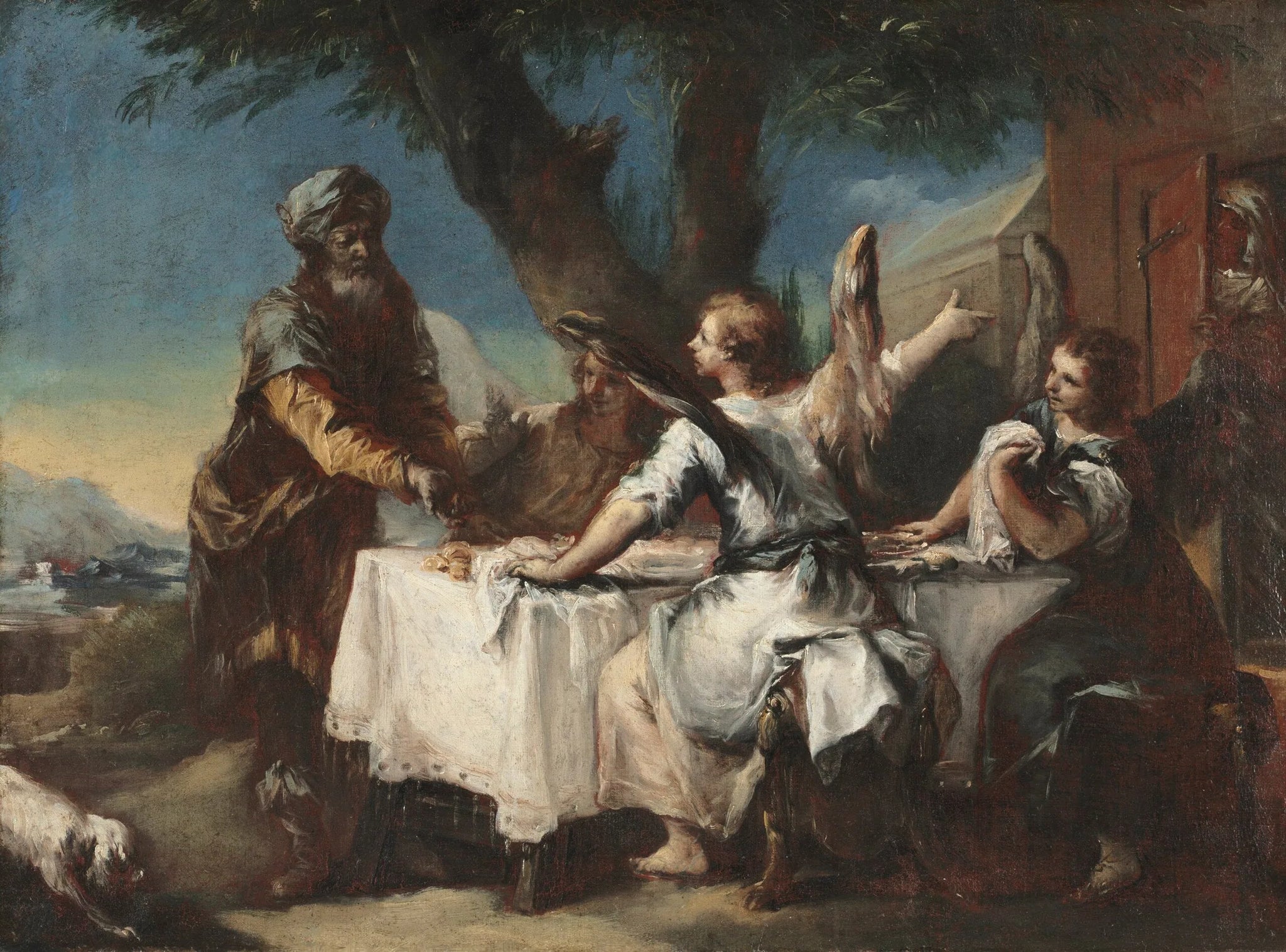 Abraham accueille les trois anges - Francesco Guardi image 1 tableau peint à l’huile sur toile