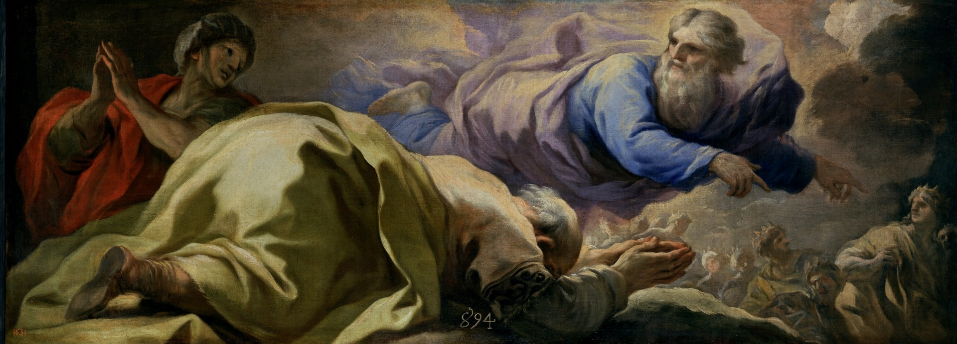Abraham escucha las promesas del Señor - Luca Giordano image 1 copie peinte à la main à l’huile