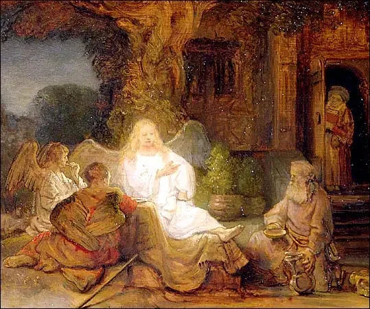 Abramo e i tre angeli - Rembrandt