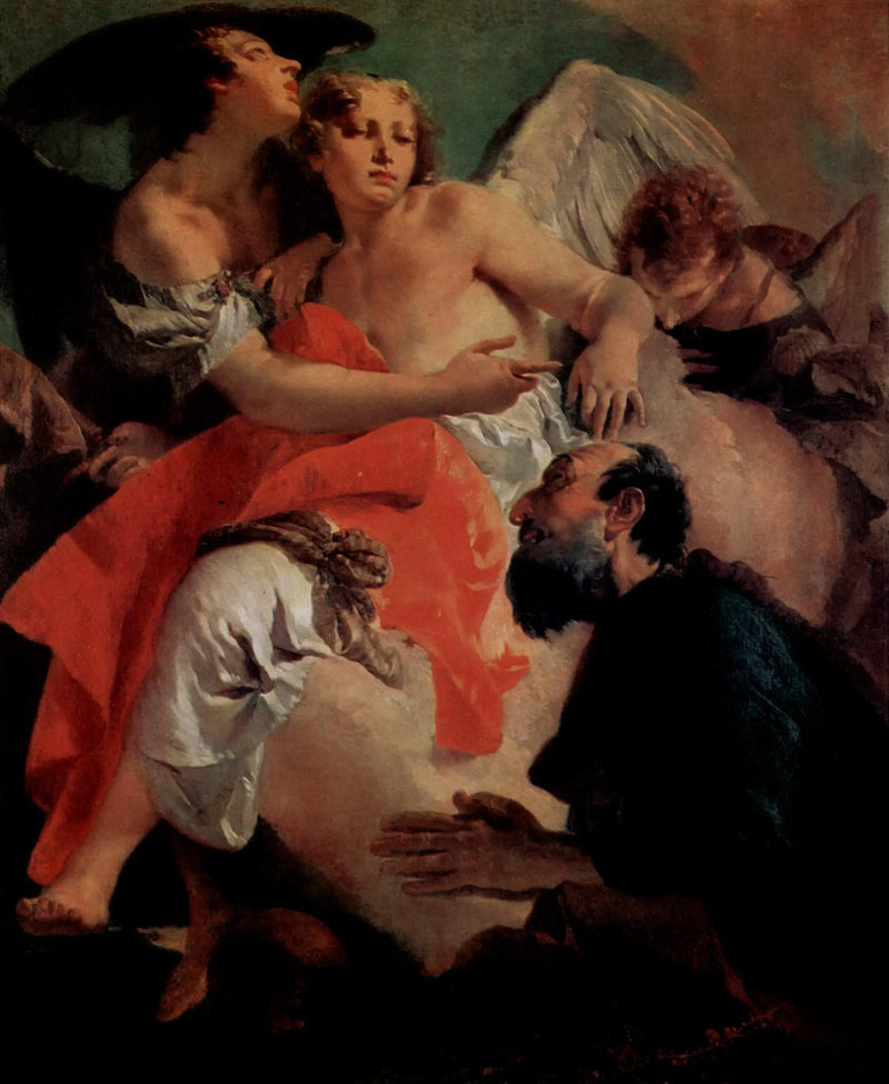 Abraham che prega davanti ai tre angeli - Giovanni Battista Tiepolo