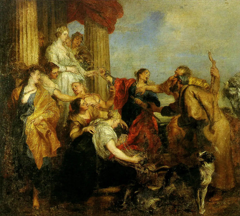 Achille riconosciuto tra le figlie di Lycomède - Antoine van Dyck