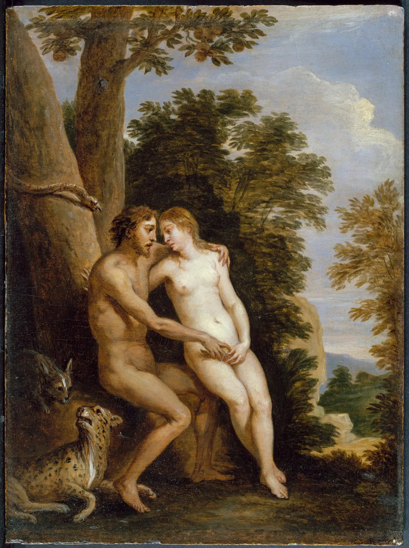 Adamo ed Eva nel paradiso - David Teniers il Giovane