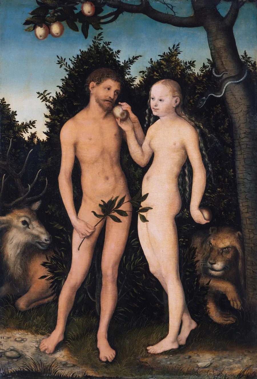 Adamo ed Eva in Paradiso - Lucas Cranach il Vecchio