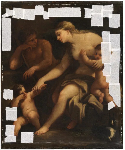 Adam e Eva, con Caino e Abele - Luca Giordano