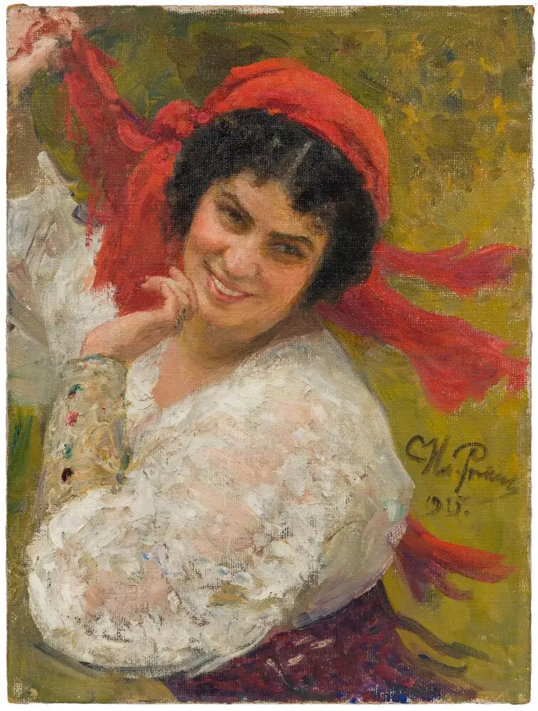 Adelaide von Skilondz, 1882-1969, operatrice, pedagoga, regalo con Vladislav Skilondz - Ilya Repin