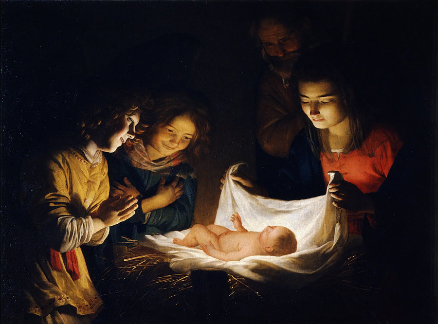 Adoration of the Child - Gerrit van Honthorst