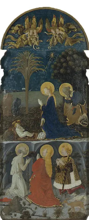 Adorazione del Bambino Gesù con san Gerolamo, santa Maria Maddalena e san Eustachio - Paolo Uccello