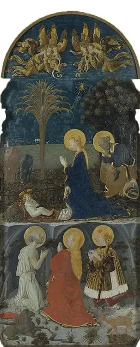 Adorazione del Bambino Gesù con san Gerolamo, santa Maria Maddalena e san Eustachio - Paolo Uccello