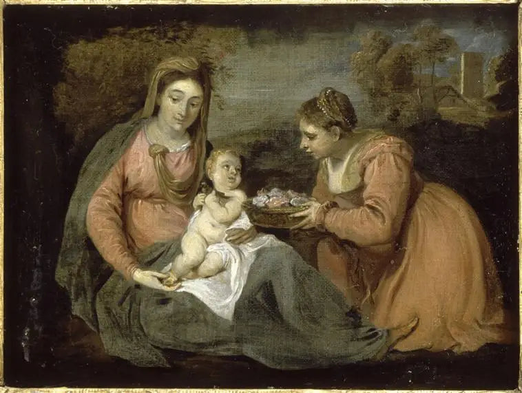 Adorazione del Bambino Gesù - David Teniers il Giovane