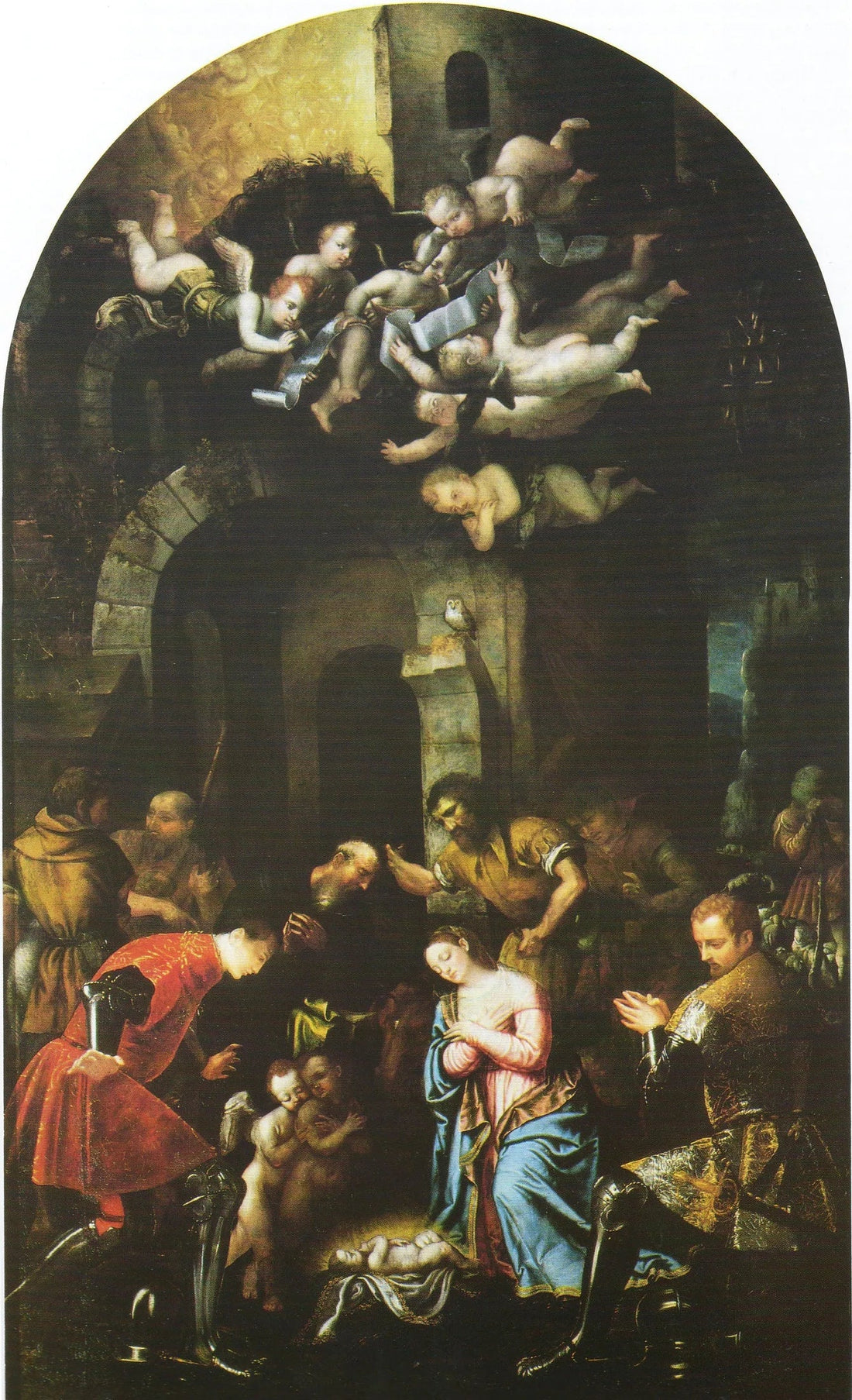 Adorazione dei pastori con i Nazario Santi e Celso - Alessandro Bonvicino