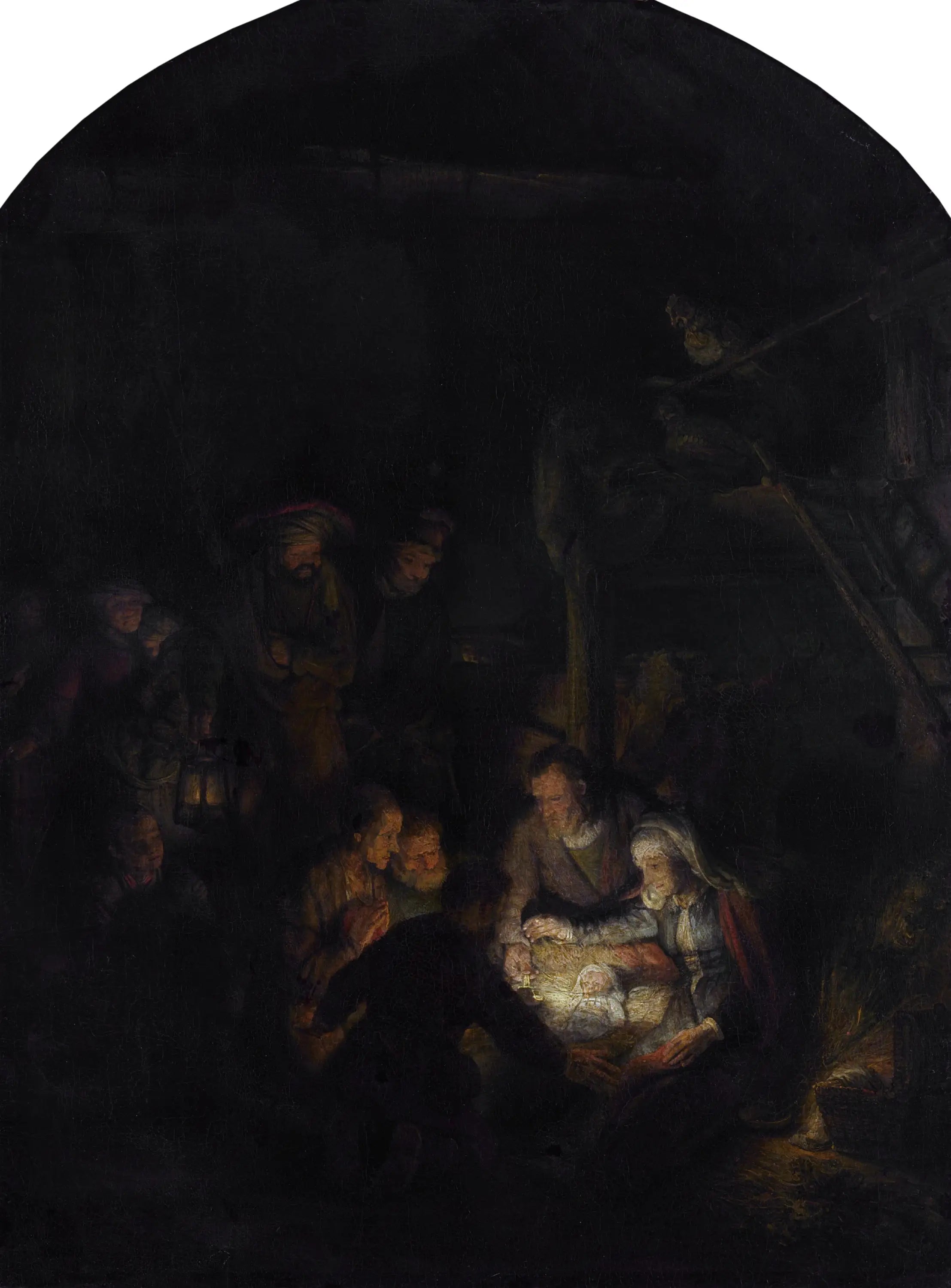 Adoration des bergers - Rembrandt image 1 reproduction artisanale de tableau