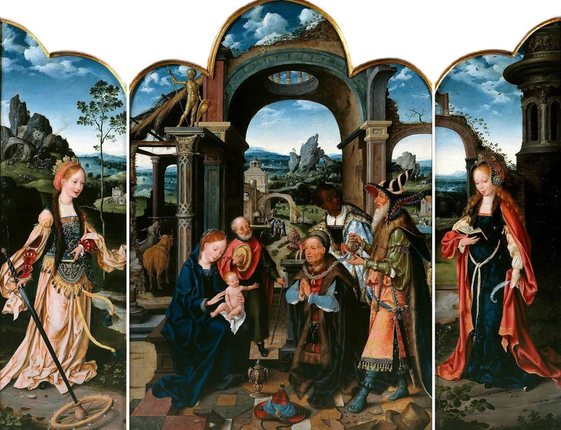 Adorazione dei Magi con Sigismondo I di Polonia. - Joos van Cleve